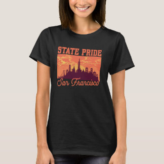 San Francisco California Skyline Smoky Himmel US S T Shirt