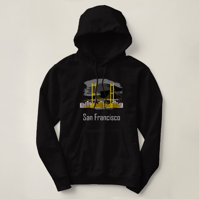 San Francisco California Skyline Souvenir Hoodie T Shirt (Design framsida)