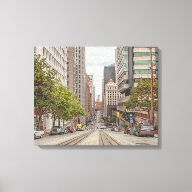San Francisco California Street Canvastryck (Framsida)