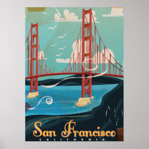 San Francisco, California Travel-affisch Poster