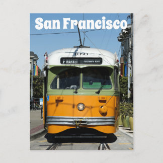 San Francisco California Trolley-bil Vykort
