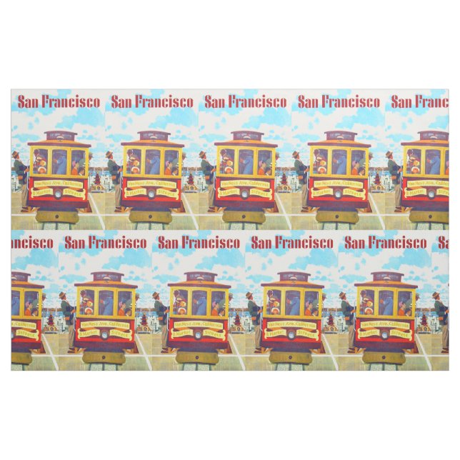 San Francisco California Trolley Car Golden Grind Tyg (Yard)