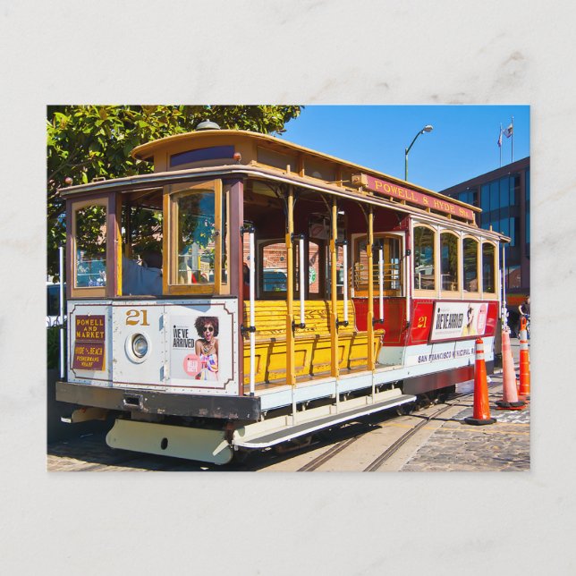 San Francisco California Trolley Car Postcard Vykort (Framsida)