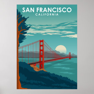 San Francisco California United Stater Travel Poster