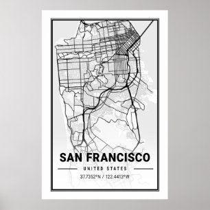 San Francisco California USA City Travel City Kart Poster