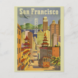 San Francisco California Vintage resor Poster Vykort