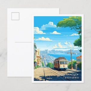 San Francisco California vintage resor Vykort