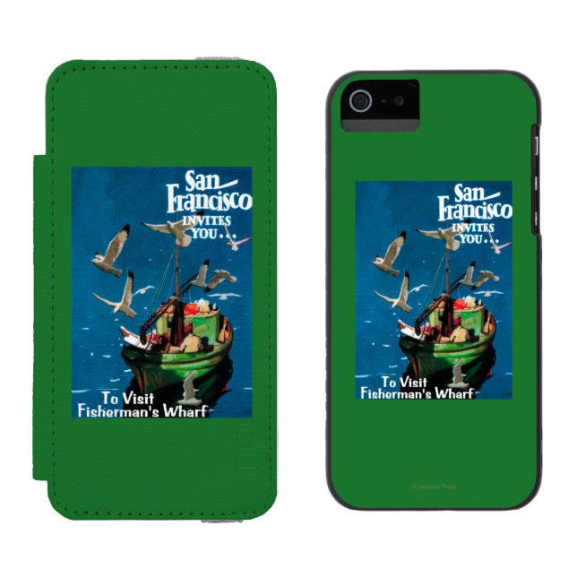 San Francisco CaliforniaFishermans hamnplats Incipio iPhone Wallet Skal (Sida vid Sida)