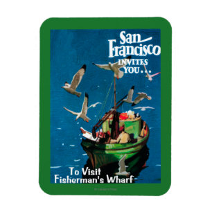 San Francisco CaliforniaFishermans hamnplats Magnet