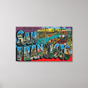 San Francisco CaliforniaLarge brevplatser 2 Canvastryck