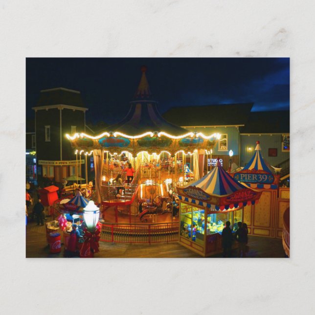 San Francisco Carousel Pier 39 #2-1 vykort (Framsida)