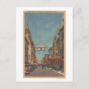 San Francisco, CAStreet Scene of Chinatown Vykort
