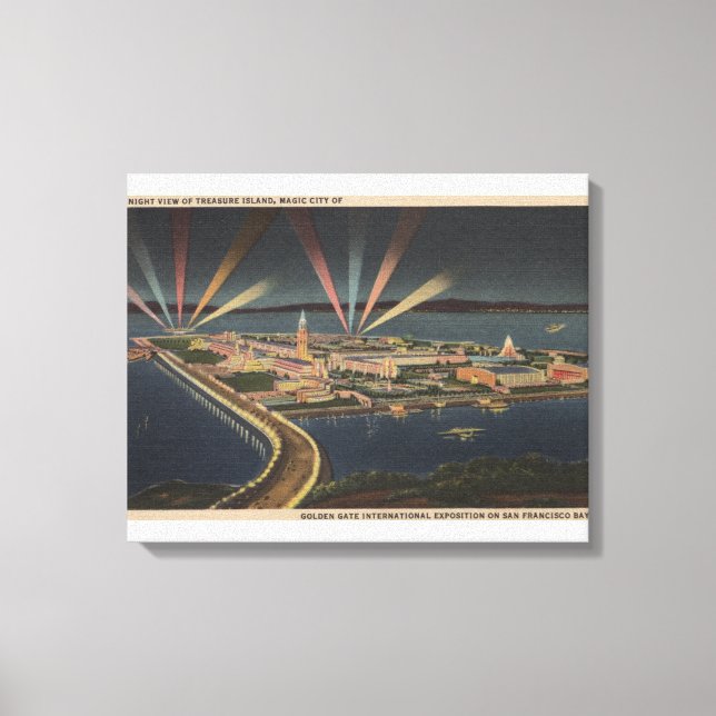 San Francisco, CATreasure Island vid Intl Expo Canvastryck (Framsida)