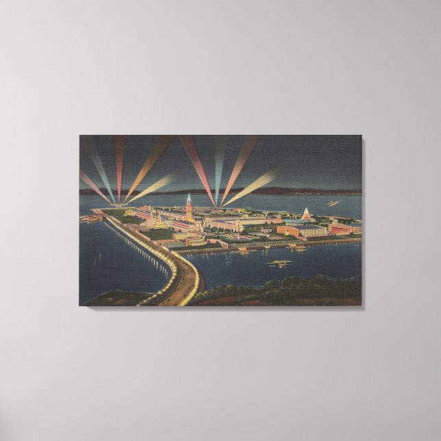 San Francisco, CATreasure Island vid Intl Expo Canvastryck (Framsida)