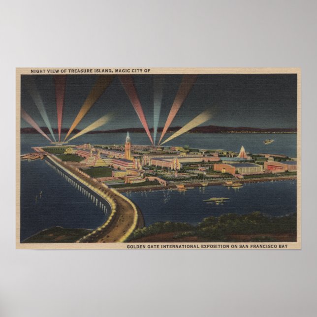 San Francisco, CATreasure Island vid Intl Expo Poster (Framsidan)