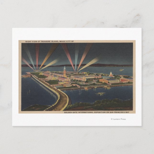 San Francisco, CATreasure Island vid Intl Expo Vykort (Framsida)