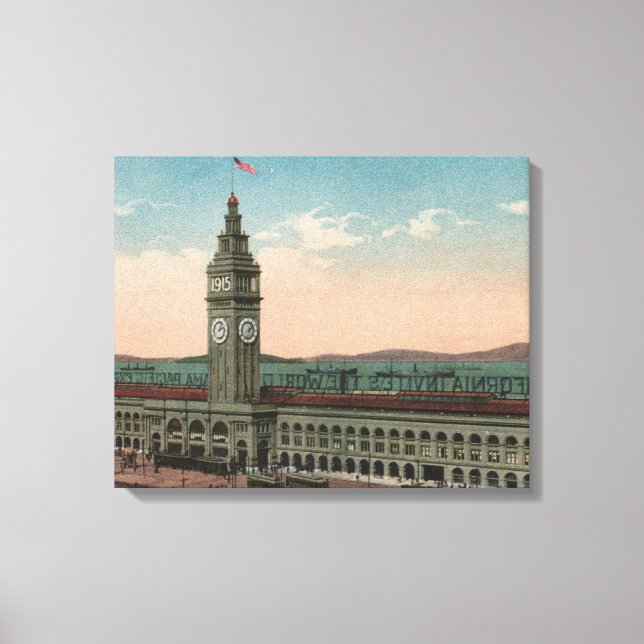San Francisco, CAUnion Ferry Terminal Byggnad Canvastryck (Framsida)