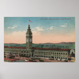 San Francisco, CAUnion Ferry Terminal Byggnad Poster