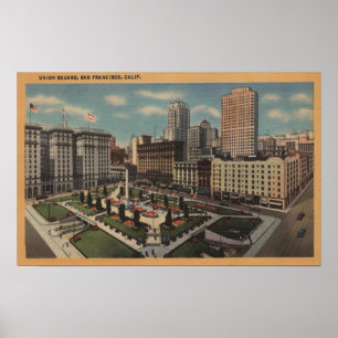 San Francisco CAUnion kvadrerar beskådar Poster