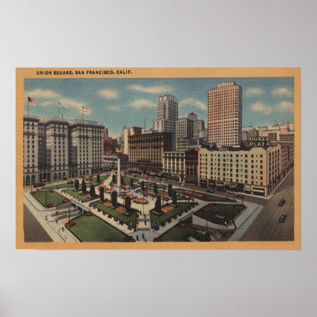 San Francisco, CAUnion Square View Poster (Framsidan)