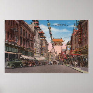 San Francisco CAView av Chinatown den huvudsakliga Poster