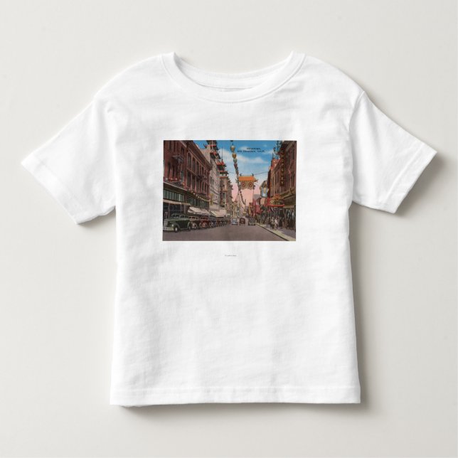 San Francisco CAView av Chinatown den huvudsakliga T Shirt (Framsida)
