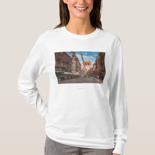 San Francisco CAView av Chinatown den huvudsakliga T Shirt (Framsida)