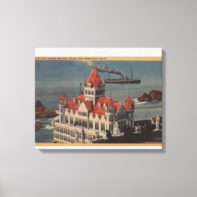 San Francisco, CAView of Old Cliff House Canvastryck (Framsida)
