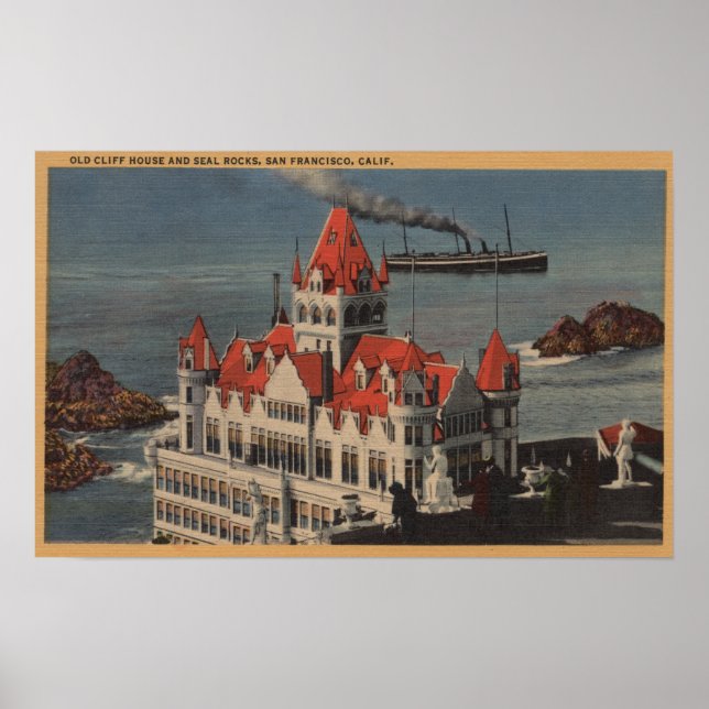 San Francisco, CAView of Old Cliff House Poster (Framsidan)