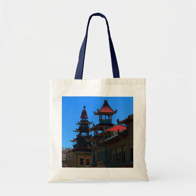 San Francisco Chinatown #10 Tote Bag Tygkasse (Framsidan)
