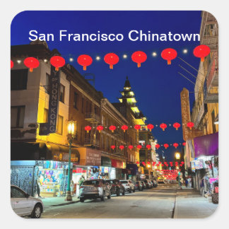 San Francisco Chinatown #11 Sticker Fyrkantigt Klistermärke