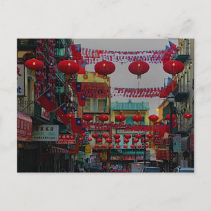 San Francisco Chinatown Lanterns #4 vykort