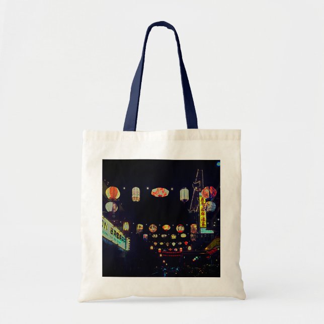 San Francisco Chinatown Lanterns #5 Tote Bag Tygkasse (Framsidan)