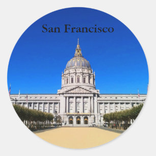 San Francisco City Hall #1-2 Stickers Runt Klistermärke