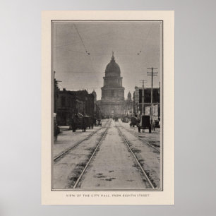 San Francisco City Hall från 8th St Poster