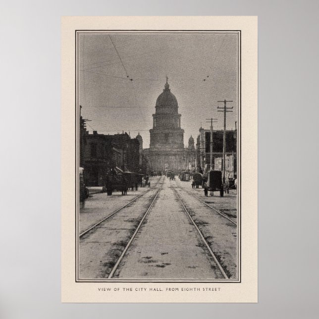 San Francisco City Hall från 8th St Poster (Framsidan)