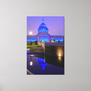 San Francisco City Hall i Bright Blue Light Canvastryck