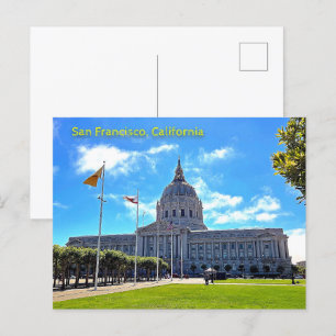 San Francisco City Hall Postcard Note Vykort