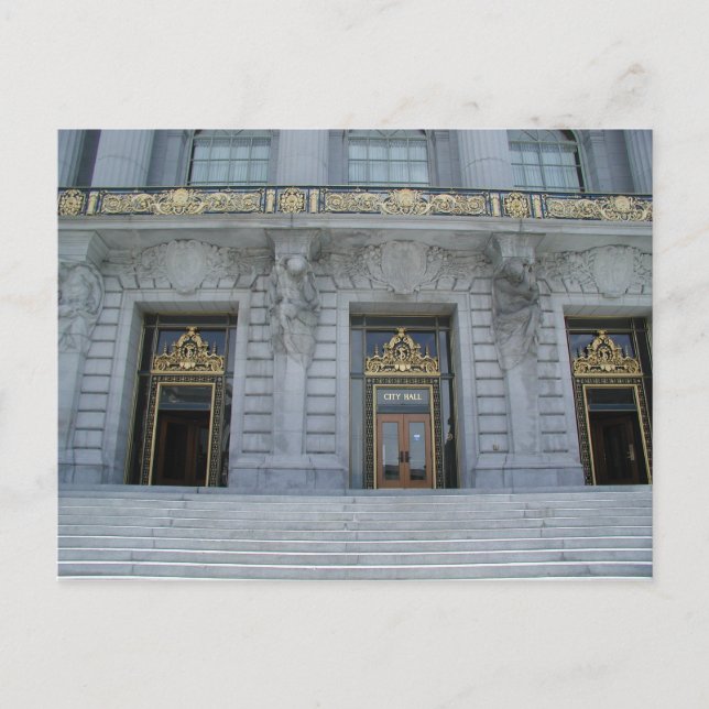 San Francisco City Hall Postcards Vykort (Framsida)