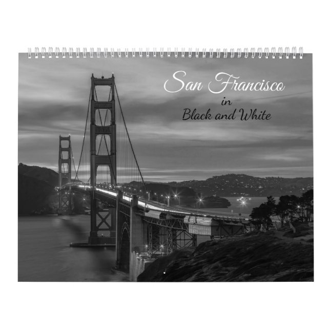 San Francisco City in Black and White Kalender (Omslag)