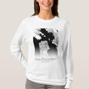 San Francisco City Karta T Shirt