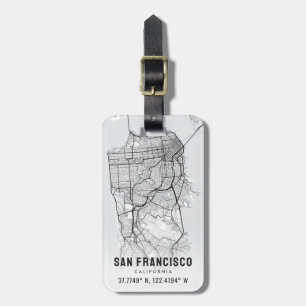 San Francisco City Karta Topography Bagagebricka