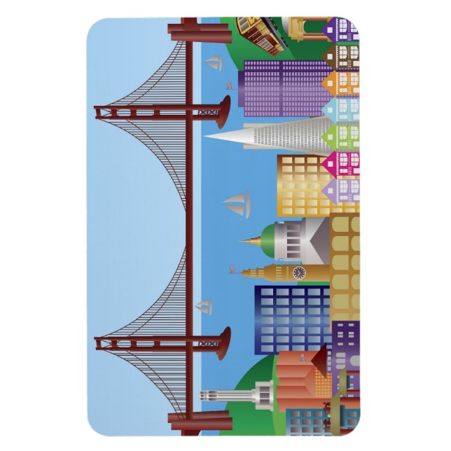San Francisco City Landmarks Magnet (Vertikal)