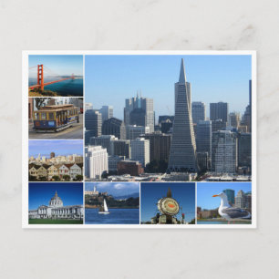San Francisco city-resande i Amerika Vykort