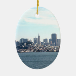 San Francisco City View från Bay Julgransprydnad Keramik