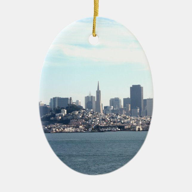 San Francisco City View från Bay Julgransprydnad Keramik (Framsidan)