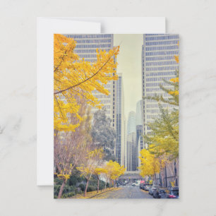 San Francisco Cityscape Autumn Street Vykort