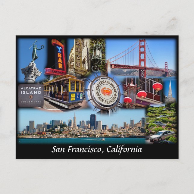 San Francisco Collage Vykort (Framsida)