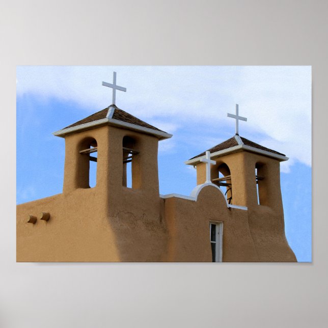 San Francisco de Asis Uppdrag Bell Torn, Taos Poster (Framsidan)