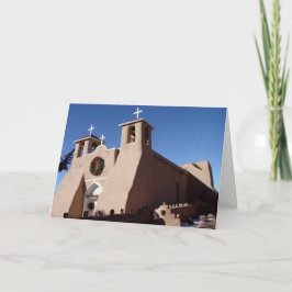 San Francisco de Asis Uppdrag kyrka vid jul Helgkort